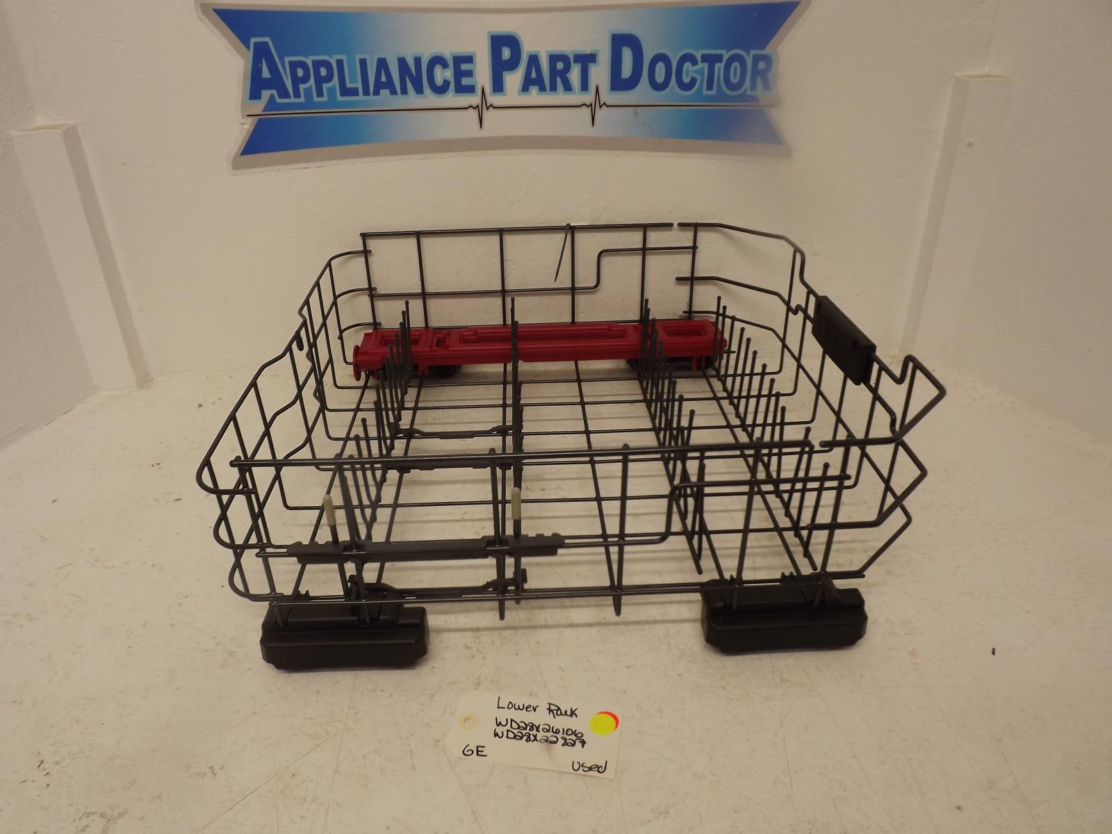 GE Dishwasher WD28X26106 WD28X22827 Lower Rack Used GE Dishwasher WD28X26106 WD28X22827 Lower Rack Used